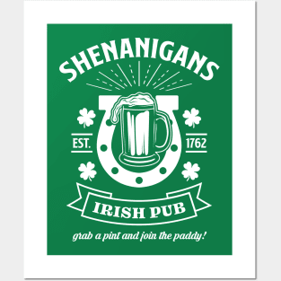 Shenanigans Irish Pub - Funny St. Patrick's Day Posters and Art